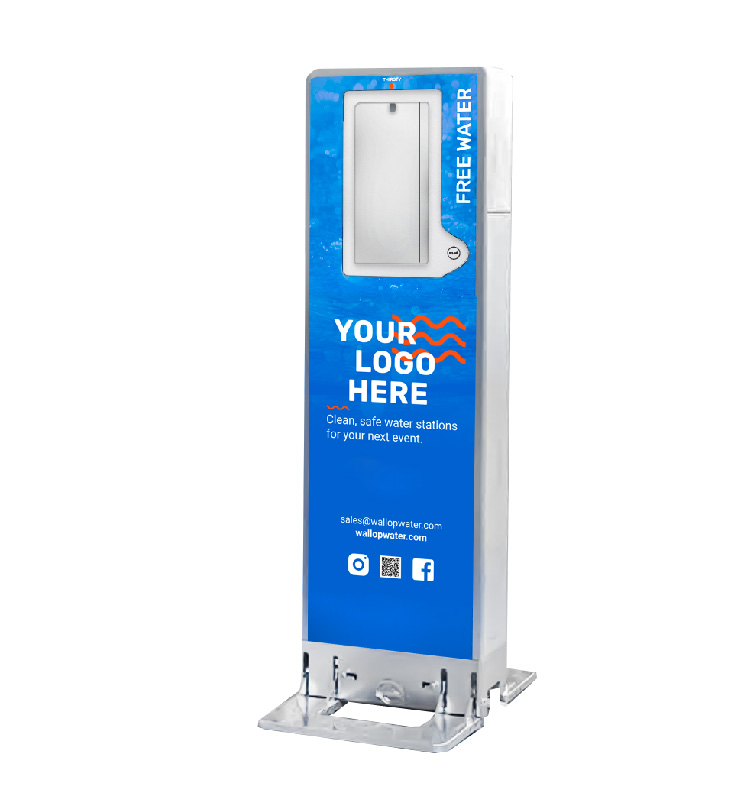 EVENTA PORTABLE Bottle Refill Station with a placeholder branding that reads: your logo here