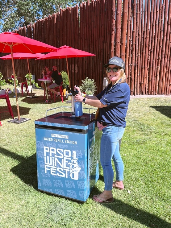 Wallop Water Cube Water Bar at Paso Wine Fest