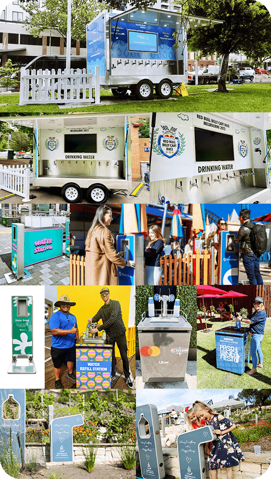 Unique hydration stations attract patrons, offer sponsorship opportunities.