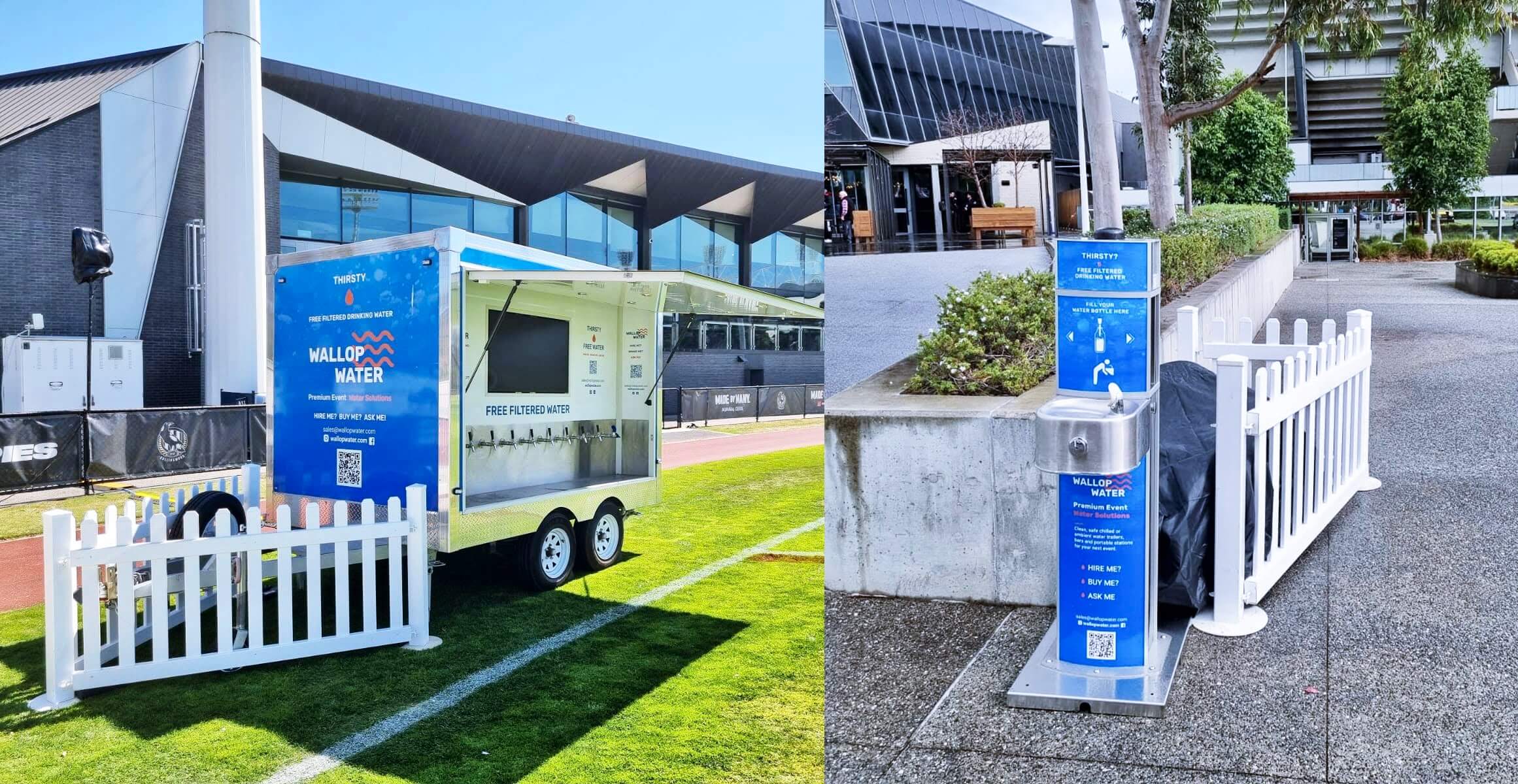 WALLOP WATER deployed an impressive range of hydration assets at AFL