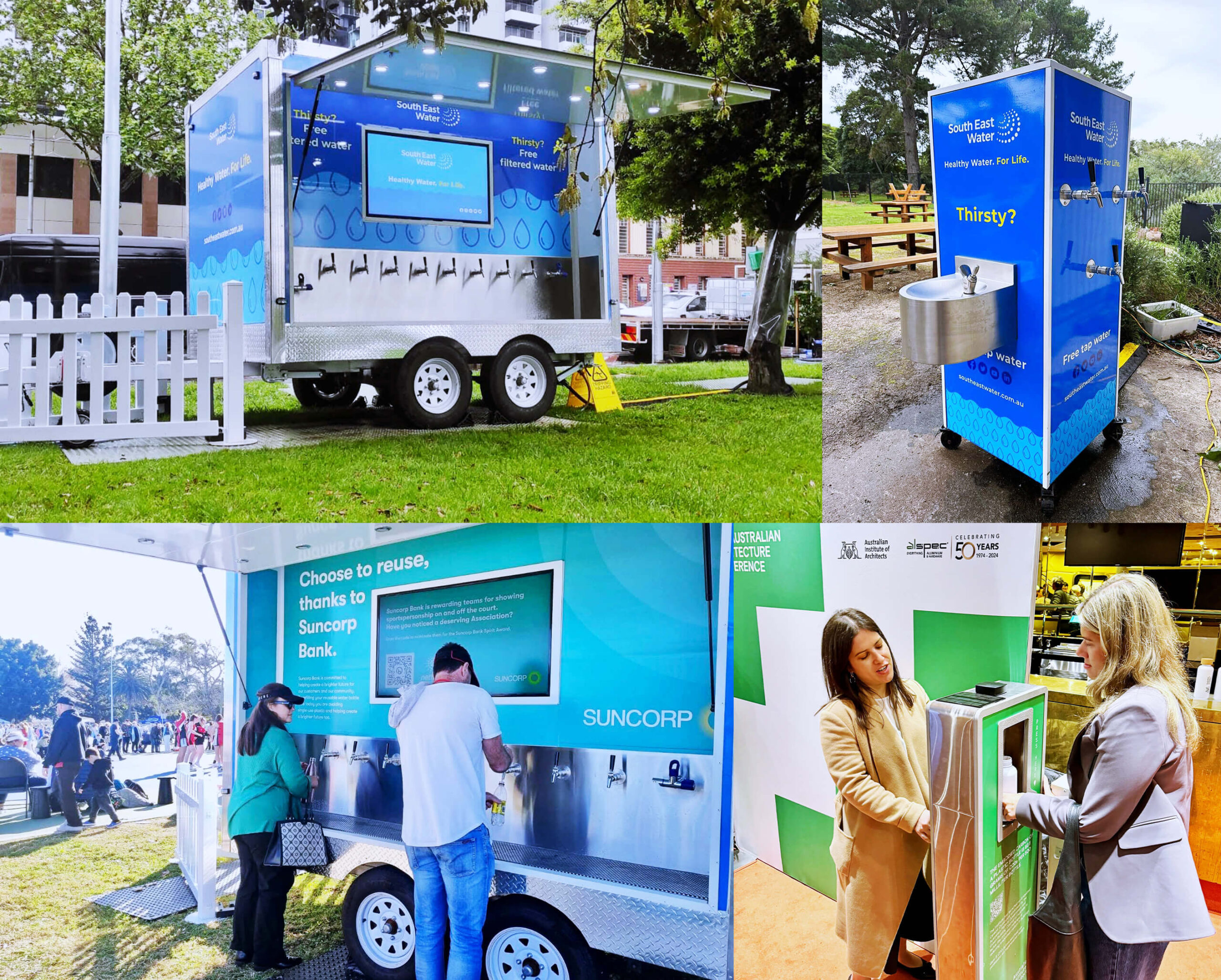 By custom-branding the hydration fleet, brands can seamlessly integrate their message into the event experience, making sustainability a core part of their identity