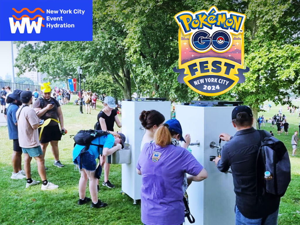 WALLOP WATER USA's presence ensured that everyone could focus on the fun without worrying about their hydration needs at Pokémon GO Fest 2024