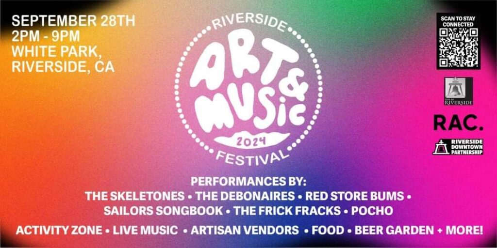 2024 Riverside Art & Music Festival promotional poster.