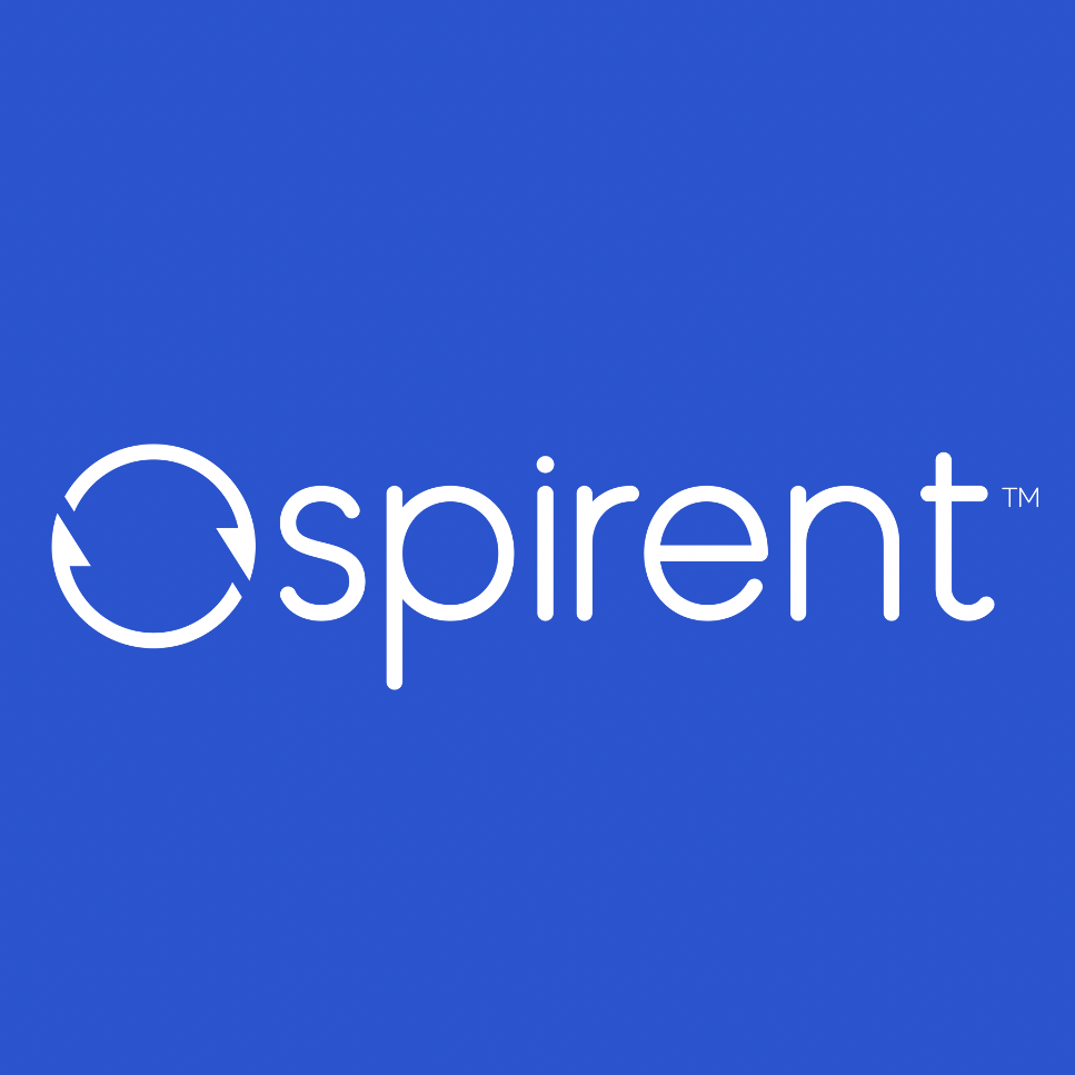 Ospirent logo on blue background