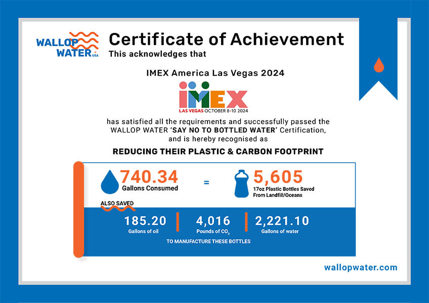 Certificate for reducing plastic and carbon footprint.