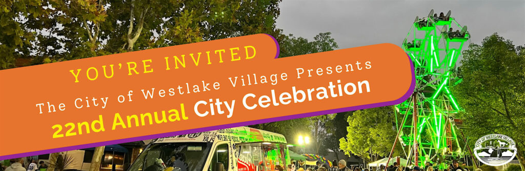 Westlake Village 22nd Annual City Celebration invitation