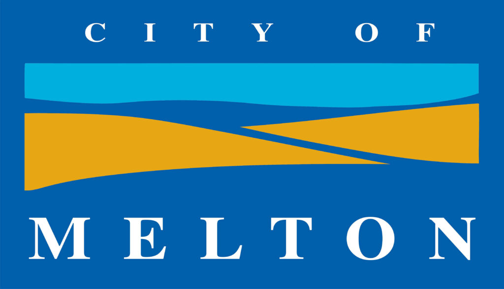 City of Melton logo with abstract design