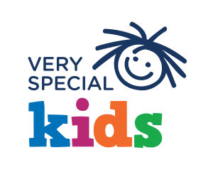 Logo: Very Special Kids with smiley face.