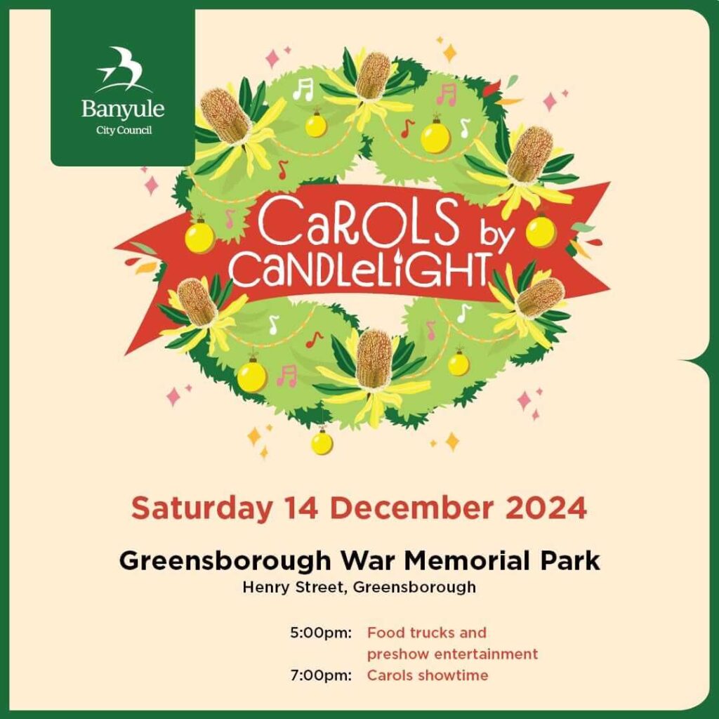 Greensborough Christmas Carols by Candlelight event 2024.