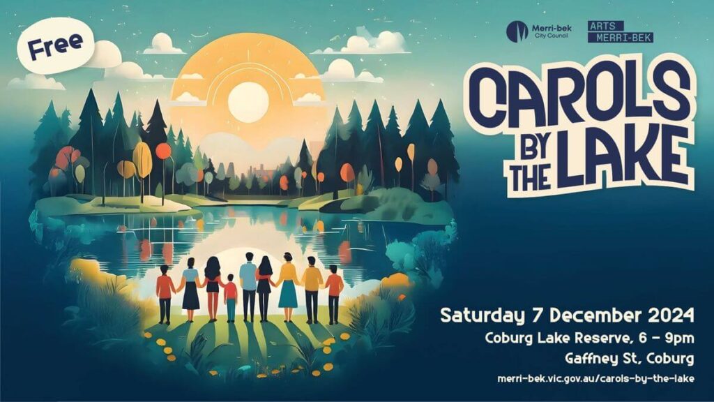 Carols by the Lake event poster, December 2024.