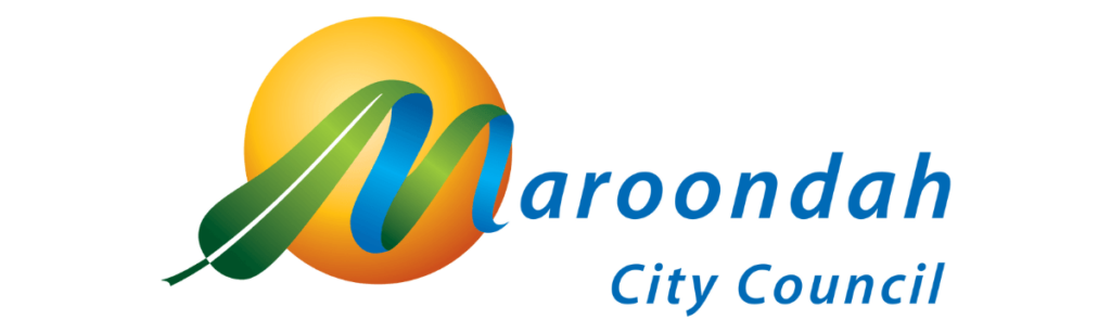 Maroondah City Council logo with leaf and sun.