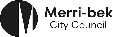 Merri-bek City Council logo in black and white.