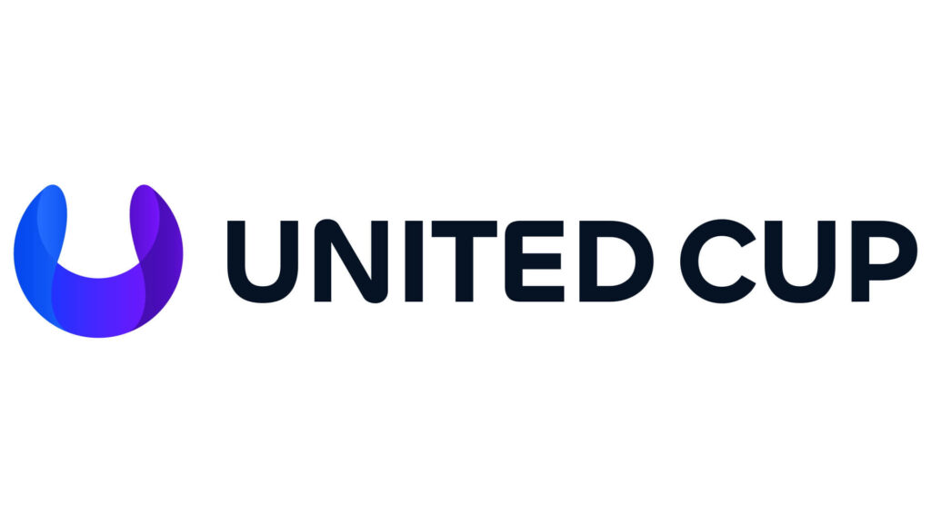 United Cup logo in blue and purple