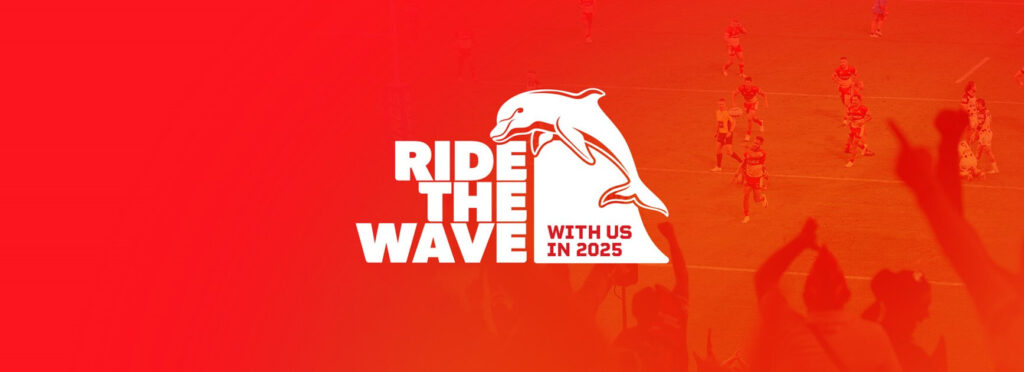 Ride the Wave 2025 with dolphin logo.