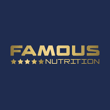 Famous Nutrition logo with stars