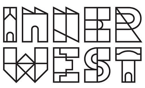 Geometric design spelling 'Inner West'