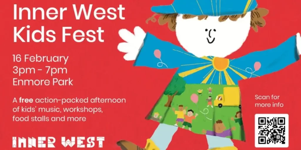 Inner West Kids Fest poster, February 16, Enmore Park.