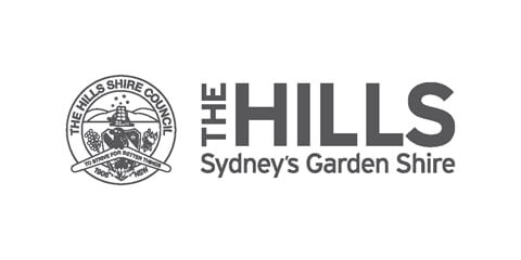 The Hills Shire Council Banner on white background