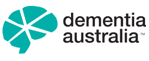 Dementia Australia logo with stylized brain graphic