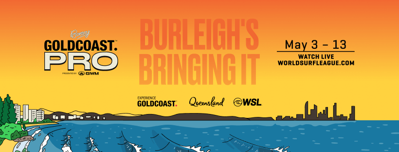 Gold Coast Pro surfing event, Burleigh Heads, May 3-13.