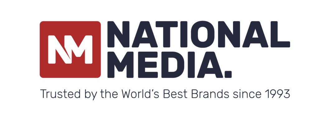 National Media logo with established date 1993.