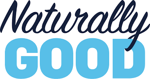 Naturally Good logo in blue and black text.