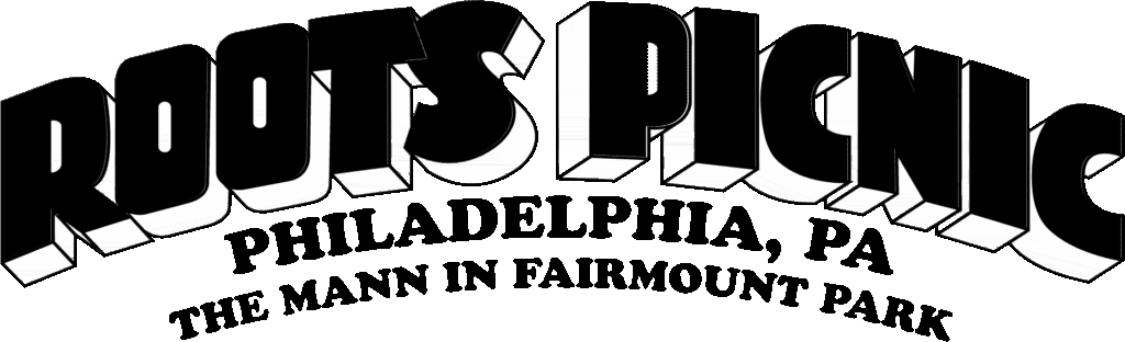 Roots Picnic logo in bold 3D letters