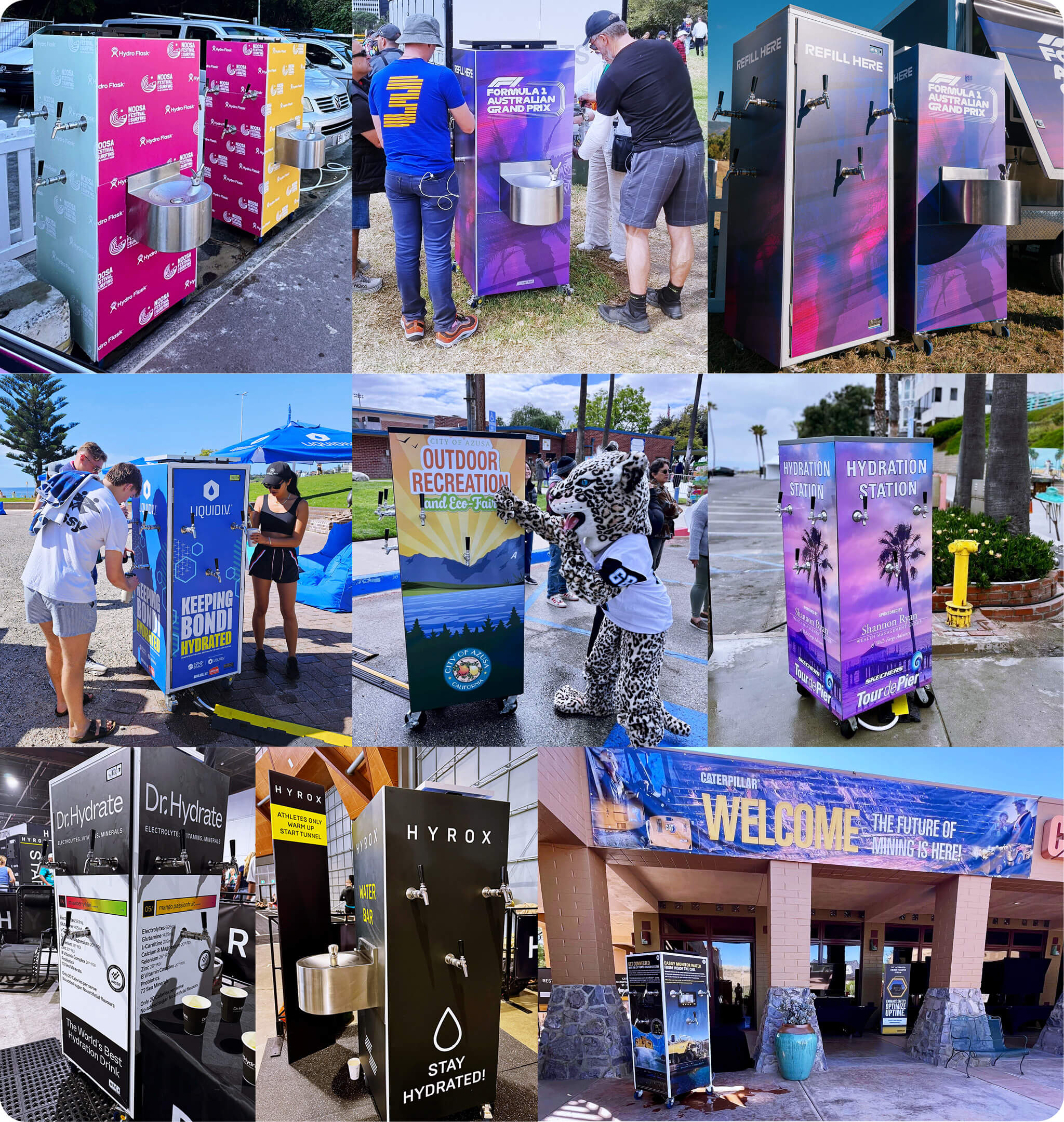 Montage images of Custom Branded Monster Bars