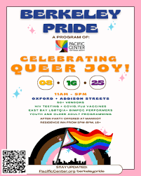 Berkeley Pride 2025 celebration event flyer.