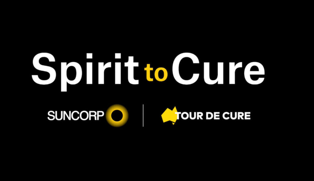 Spirit to Cure logo with Suncorp and Tour de Cure