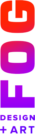 Bold gradient text logo design