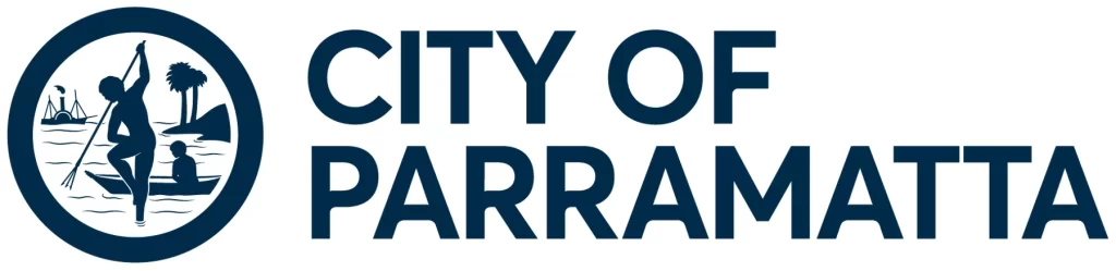 City of Parramatta logo featuring water activities.