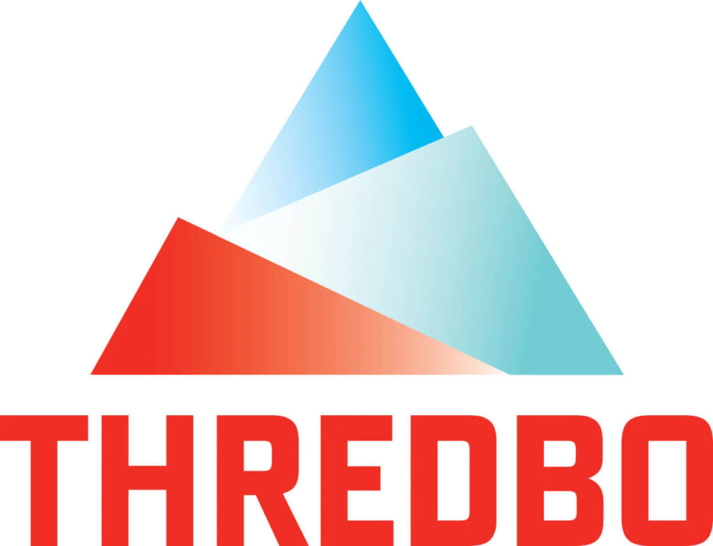 Thredbo logo with geometric mountain design