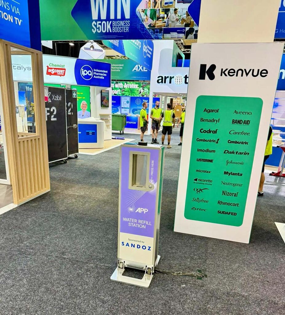Trade show with water refill station