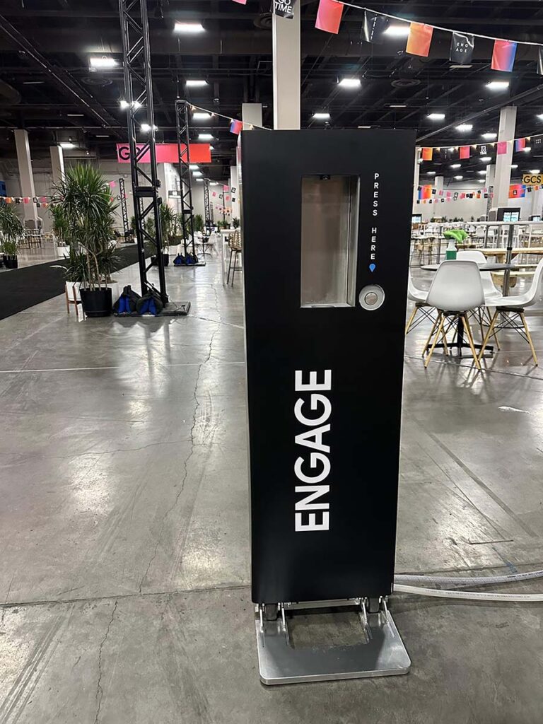 Engage kiosk in an event setup
