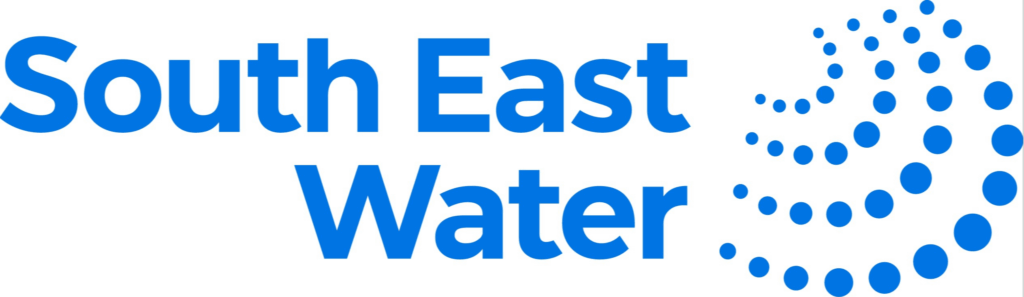 South East Water logo with blue design.