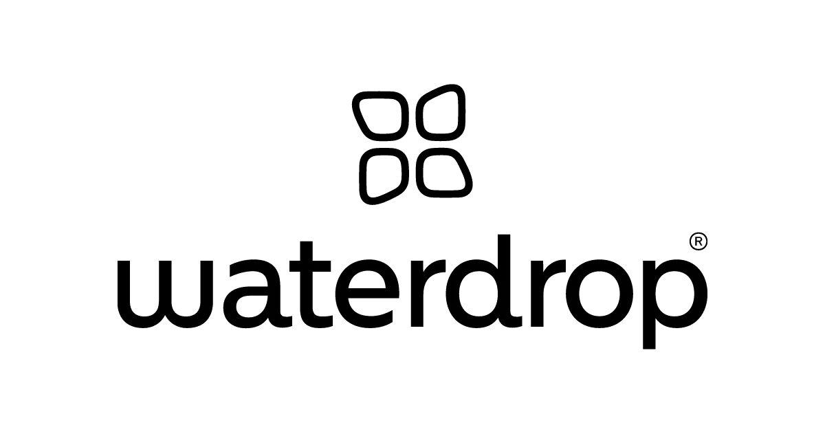 Waterdrop logo with four droplet icon