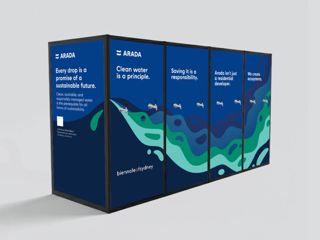 ARADA water conservation display with faucets
